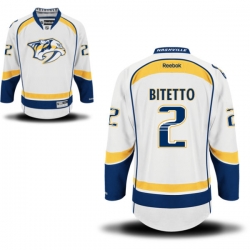 Anthony Bitetto Reebok Nashville Predators Premier White Away Jersey