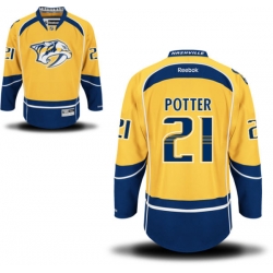 Corey Potter Youth Reebok Nashville Predators Authentic Gold Home Jersey