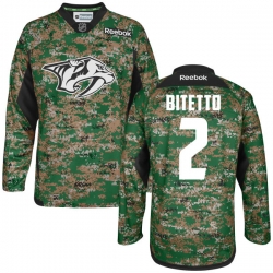 Anthony Bitetto Reebok Nashville Predators Premier Camo Digital Veteran's Day Practice Jersey