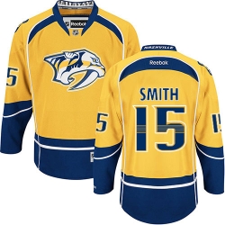 Craig Smith Reebok Nashville Predators Authentic Gold Home NHL Jersey