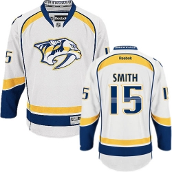 Craig Smith Reebok Nashville Predators Authentic White Away NHL Jersey