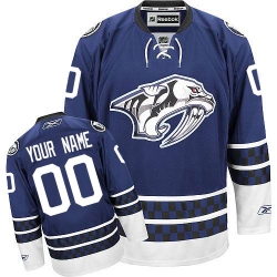 Reebok Nashville Predators Customized Authentic Blue Third NHL Jersey