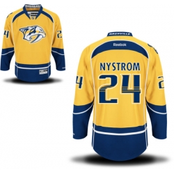 Eric Nystrom Reebok Nashville Predators Premier Gold Home Jersey