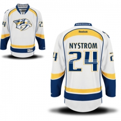 Eric Nystrom Reebok Nashville Predators Premier White Away Jersey