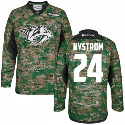 Eric Nystrom Reebok Nashville Predators Premier Camo Digital Veteran's Day Practice Jersey