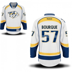 Gabriel Bourque Reebok Nashville Predators Premier White Away Jersey