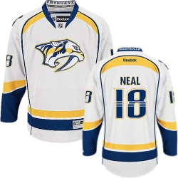 James Neal Reebok Nashville Predators Authentic White Away NHL Jersey