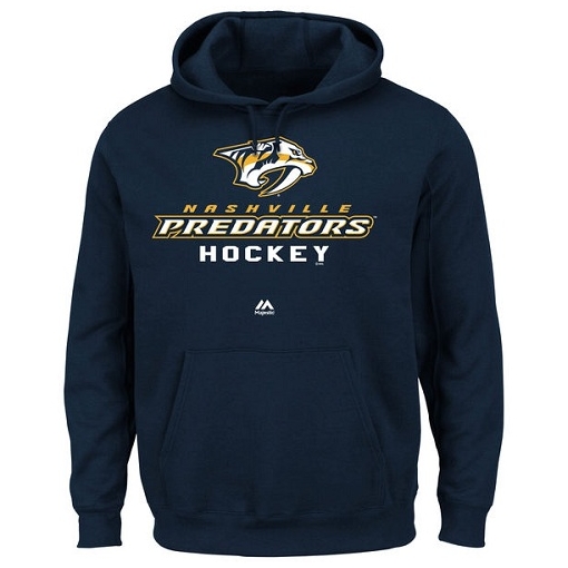 NHL Nashville Predators Majestic Big & Tall Critical Victory Pullover Hoodie - Navy Blue