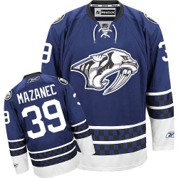 Marek Mazanec Reebok Nashville Predators Authentic Blue Third NHL Jersey