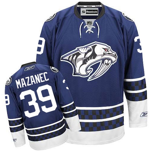 Marek Mazanec Reebok Nashville Predators Premier Blue Third NHL Jersey