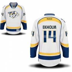 Mattias Ekholm Reebok Nashville Predators Premier White Away Jersey