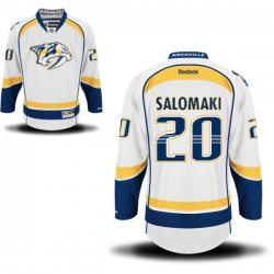 Miikka Salomaki Reebok Nashville Predators Premier White Away Jersey