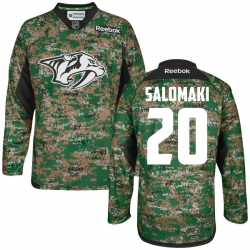 Miikka Salomaki Reebok Nashville Predators Premier Camo Digital Veteran's Day Practice Jersey