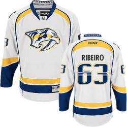 Mike Ribeiro Reebok Nashville Predators Premier White Away NHL Jersey