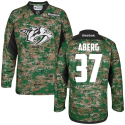 Pontus Aberg Reebok Nashville Predators Premier Camo Digital Veteran's Day Practice Jersey