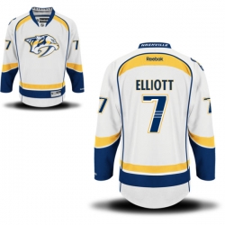 Stefan Elliott Reebok Nashville Predators Premier White Away Jersey