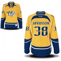 Viktor Arvidsson Women's Reebok Nashville Predators Premier Gold Home Jersey