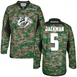 Barret Jackman Reebok Nashville Predators Premier Camo Digital Veteran's Day Practice Jersey