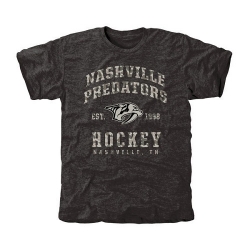 NHL Nashville Predators Black Camo Stack Tri-Blend T-Shirt