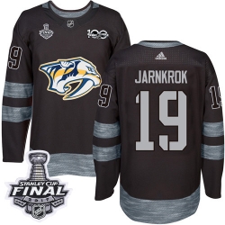 Calle Jarnkrok Adidas Nashville Predators Authentic Black 1917-2017 100th Anniversary 2017 Stanley Cup Final NHL Jersey