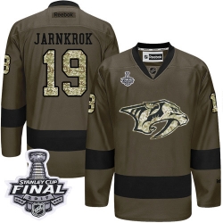 Calle Jarnkrok Reebok Nashville Predators Premier Green Salute to Service 2017 Stanley Cup Final NHL Jersey