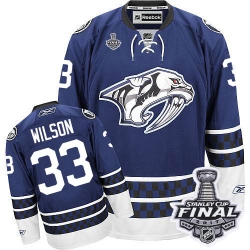 Colin Wilson Reebok Nashville Predators Premier Blue Third 2017 Stanley Cup Final NHL Jersey