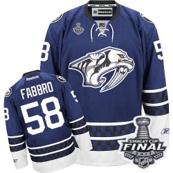 Dante Fabbro Reebok Nashville Predators Authentic Blue Third 2017 Stanley Cup Final NHL Jersey