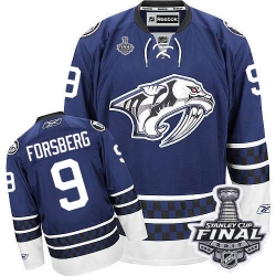 Filip Forsberg Reebok Nashville Predators Authentic Blue Third 2017 Stanley Cup Final NHL Jersey