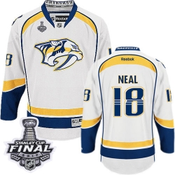 James Neal Reebok Nashville Predators Authentic White Away 2017 Stanley Cup Final NHL Jersey