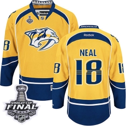 James Neal Reebok Nashville Predators Premier Gold Home 2017 Stanley Cup Final NHL Jersey