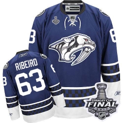 Mike Ribeiro Reebok Nashville Predators Authentic Blue Third 2017 Stanley Cup Final NHL Jersey