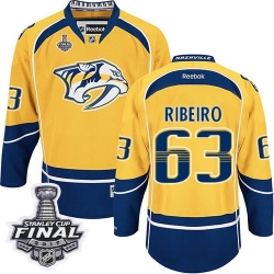 Mike Ribeiro Reebok Nashville Predators Authentic Gold Home 2017 Stanley Cup Final NHL Jersey
