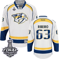 Mike Ribeiro Reebok Nashville Predators Premier White Away 2017 Stanley Cup Final NHL Jersey