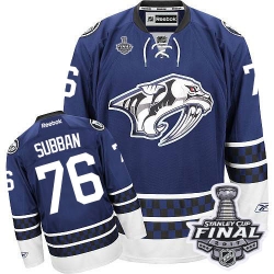 P.K Subban Reebok Nashville Predators Authentic Blue Third 2017 Stanley Cup Final NHL Jersey