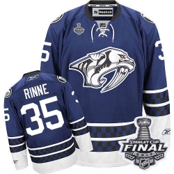 Pekka Rinne Reebok Nashville Predators Authentic Blue Third 2017 Stanley Cup Final NHL Jersey