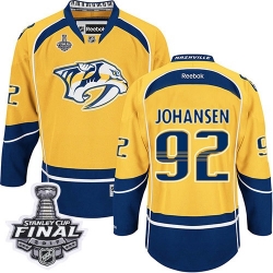 Ryan Johansen Reebok Nashville Predators Authentic Gold Home 2017 Stanley Cup Final NHL Jersey