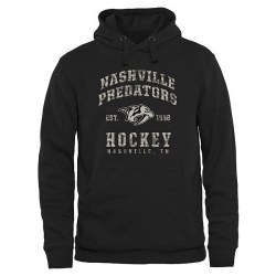 NHL Nashville Predators Black Camo Stack Pullover Hoodie