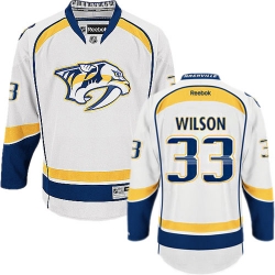 Colin Wilson Reebok Nashville Predators Premier White Away NHL Jersey