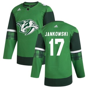 Mark Jankowski Youth Adidas Nashville Predators Authentic Green 2020 St. Patrick's Day Jersey