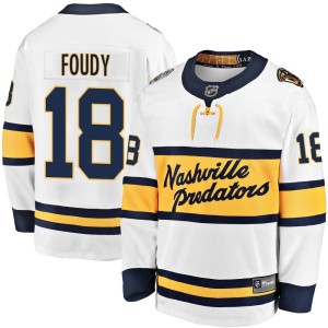 Liam Foudy Men's Fanatics Branded Nashville Predators Breakaway White 2020 Winter Classic Player Jersey