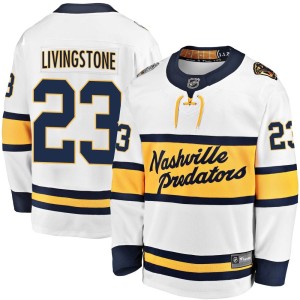 Jake Livingstone Men's Fanatics Branded Nashville Predators Breakaway White 2020 Winter Classic Player Jersey