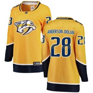 Jaret Anderson-Dolan Women's Fanatics Branded Nashville Predators Breakaway Yellow Home Jersey