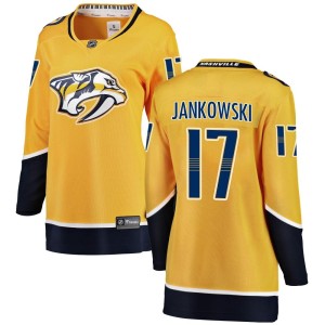 Mark Jankowski Women's Fanatics Branded Nashville Predators Breakaway Yellow Home Jersey
