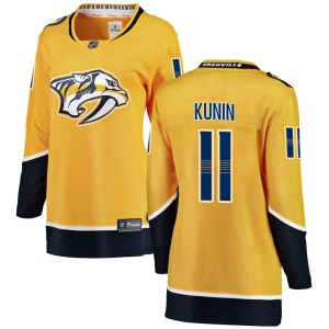 Luke Kunin Women's Fanatics Branded Nashville Predators Breakaway Yellow Home Jersey