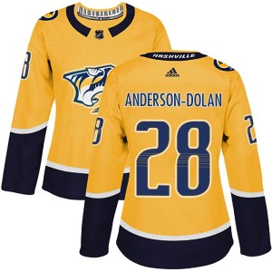 Jaret Anderson-Dolan Women's Adidas Nashville Predators Authentic Gold Home Jersey