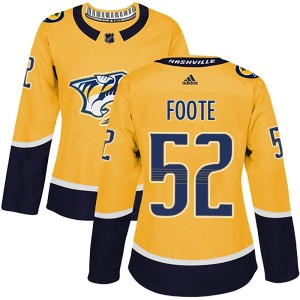 Cal Foote Women's Adidas Nashville Predators Authentic Gold Home Jersey