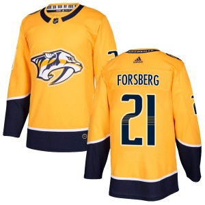 Peter Forsberg Youth Adidas Nashville Predators Authentic Gold Home Jersey