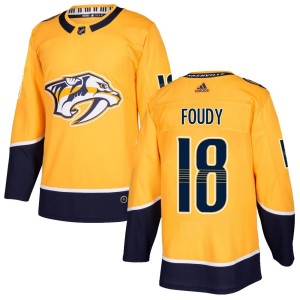 Liam Foudy Youth Adidas Nashville Predators Authentic Gold Home Jersey