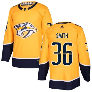 Cole Smith Youth Adidas Nashville Predators Authentic Gold Home Jersey