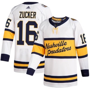 Jason Zucker Men's Adidas Nashville Predators Authentic White 2020 Winter Classic Player Jersey